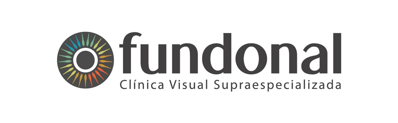 Logotipo de Fundonal con un diseño circular a todo color a la izquierda, que simboliza "Partners in vision care", y el texto «Fundonal Clínica Visual Supraespecializada» a la derecha.