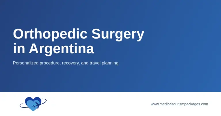Orthopedic surgery in Argentina title card with procedure, recovery, and travel planning.
