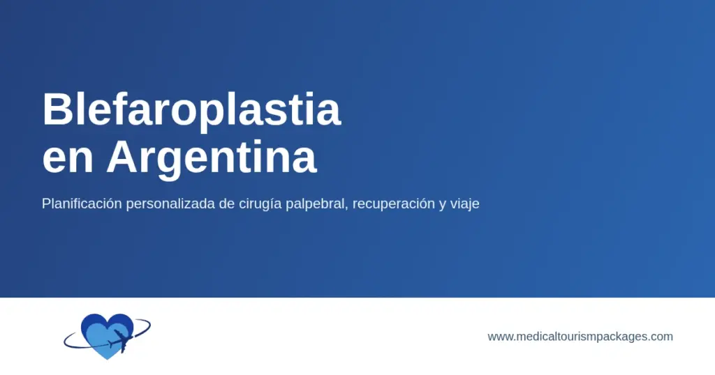 Ficha informativa sobre la blefaroplastía en Argentina, con información sobre el tratamiento de los párpados y la planificación del viaje.